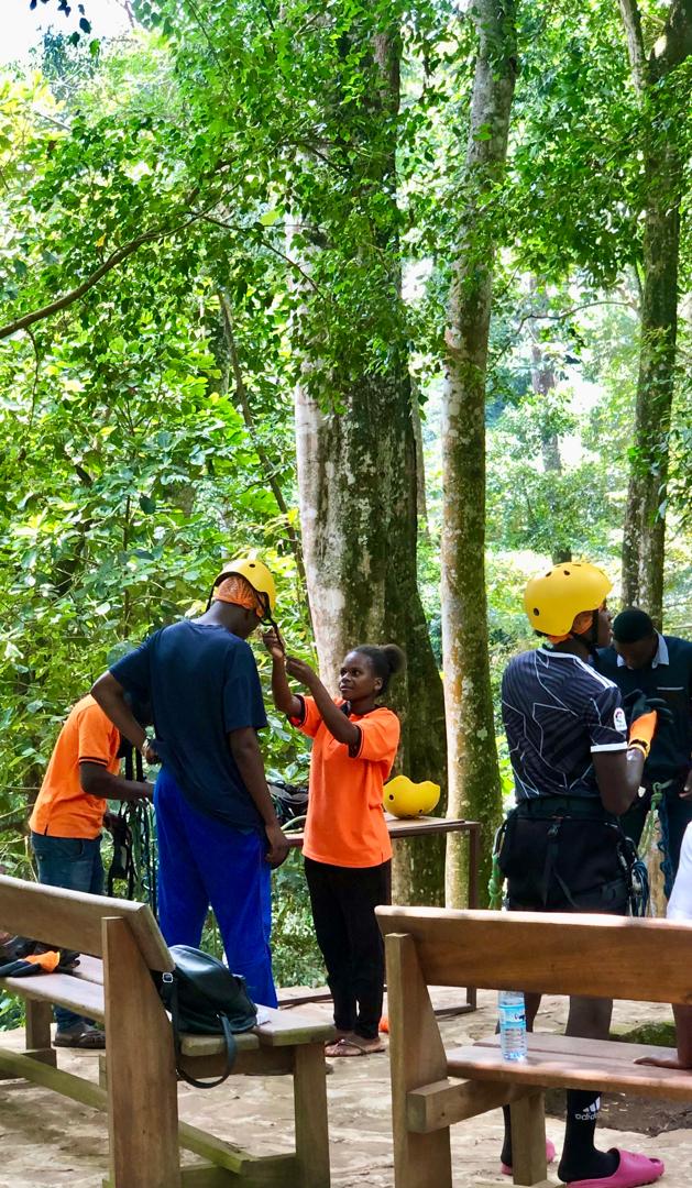 Safety briefing and helmet fitting at The Address Resort